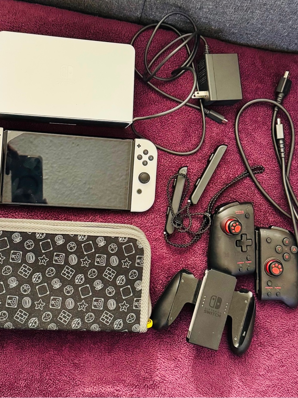 Andis White Handheld Gaming Console and Accessories Bundle